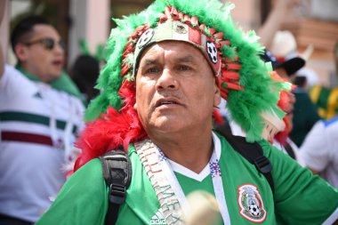 23 Haziran 2018. Rusya. Rostov-on-Don. Meksika Millî Futbol takımının FIFA Dünya Kupası'nda hayranları. Meksika insanlar