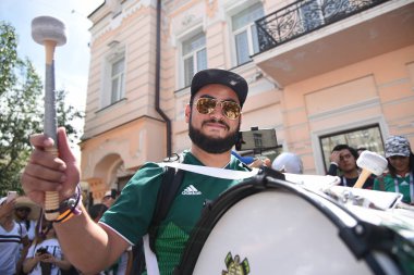 23 Haziran 2018. Rusya. Rostov-on-Don. Meksika Millî Futbol takımının FIFA Dünya Kupası'nda hayranları. Meksika insanlar