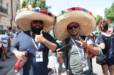 23 Haziran 2018. Rusya. Rostov-on-Don. Meksika Millî Futbol takımının FIFA Dünya Kupası'nda hayranları. Meksika insanlar