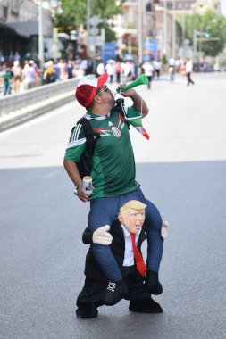 23 Haziran 2018. Rusya. Rostov-on-Don. Meksika Millî Futbol takımının FIFA Dünya Kupası'nda hayranları. Meksika insanlar