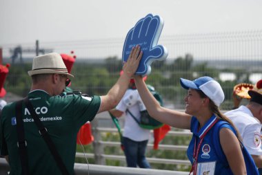 23 Haziran 2018. Rusya. Rostov-on-Don. Meksika Millî Futbol takımının FIFA Dünya Kupası'nda hayranları. Meksika insanlar