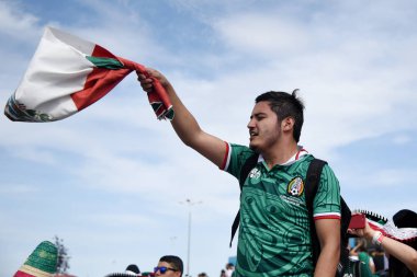 23 Haziran 2018. Rusya. Rostov-on-Don. Meksika Millî Futbol takımının FIFA Dünya Kupası'nda hayranları. Meksika insanlar