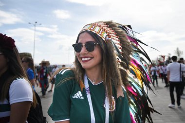 23 Haziran 2018. Rusya. Rostov-on-Don. Meksika Millî Futbol takımının FIFA Dünya Kupası'nda hayranları. Meksika insanlar