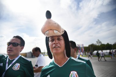 23 Haziran 2018. Rusya. Rostov-on-Don. Meksika Millî Futbol takımının FIFA Dünya Kupası'nda hayranları. Meksika insanlar