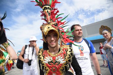 23 Haziran 2018. Rusya. Rostov-on-Don. Meksika Millî Futbol takımının FIFA Dünya Kupası'nda hayranları. Meksika insanlar