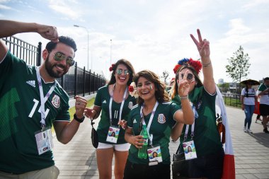 23 Haziran 2018. Rusya. Rostov-on-Don. Meksika Millî Futbol takımının FIFA Dünya Kupası'nda hayranları. Meksika insanlar