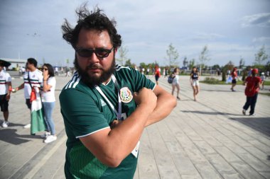 23 Haziran 2018. Rusya. Rostov-on-Don. Meksika Millî Futbol takımının FIFA Dünya Kupası'nda hayranları. Meksika insanlar