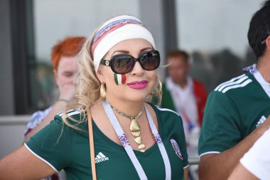23 Haziran 2018. Rusya. Rostov-on-Don. Meksika Millî Futbol takımının FIFA Dünya Kupası'nda hayranları. Meksika insanlar