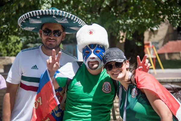 Junho 2018 Rússia Rostov Don Fãs Seleção Mexicana Futebol Copa — Fotografia de Stock