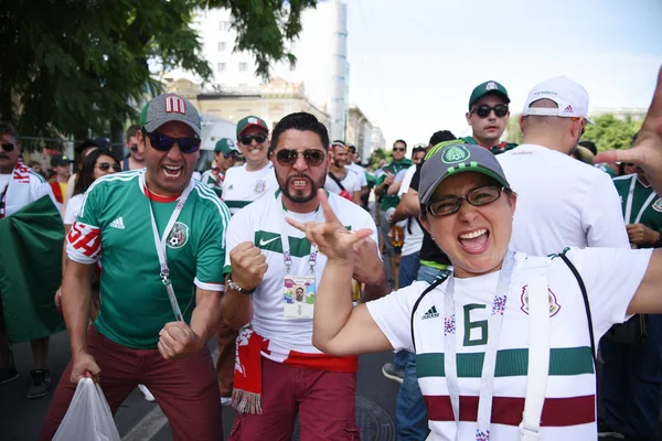 23 Haziran 2018. Rusya. Rostov-on-Don. Meksika Millî Futbol takımının FIFA Dünya Kupası'nda hayranları. Meksika insanlar