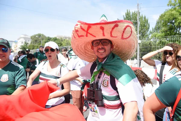 Junio 2018 Rusia Rostov Don Aficionados Selección Mexicana Fútbol Copa — Foto de Stock