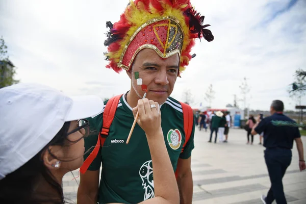 23 Haziran 2018. Rusya. Rostov-on-Don. Meksika Millî Futbol takımının FIFA Dünya Kupası'nda hayranları. Meksika insanlar