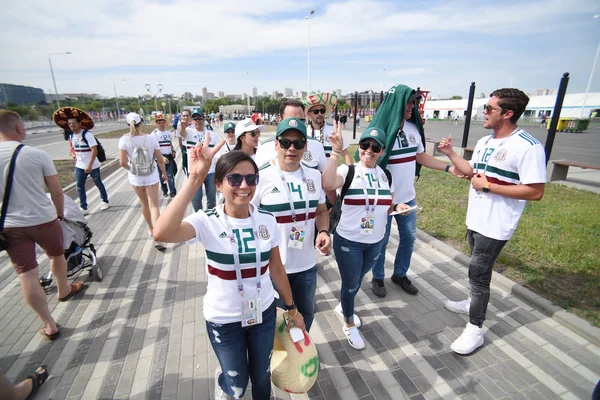 23 Haziran 2018. Rusya. Rostov-on-Don. Meksika Millî Futbol takımının FIFA Dünya Kupası'nda hayranları. Meksika insanlar