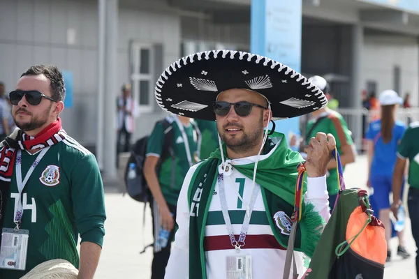 Junio 2018 Rusia Rostov Don Aficionados Selección Mexicana Fútbol Copa — Foto de Stock