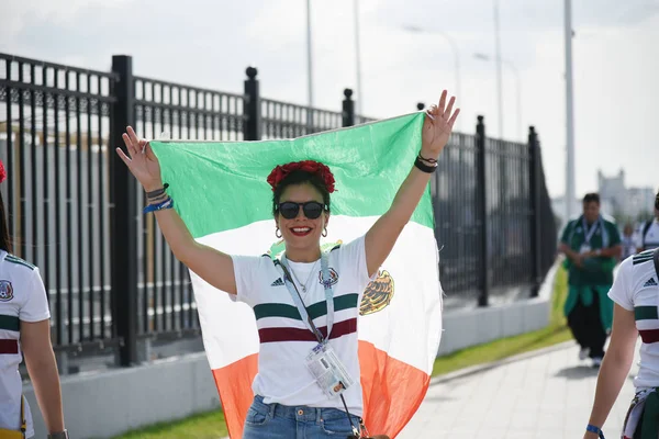 23 Haziran 2018. Rusya. Rostov-on-Don. Meksika Millî Futbol takımının FIFA Dünya Kupası'nda hayranları. Meksika insanlar