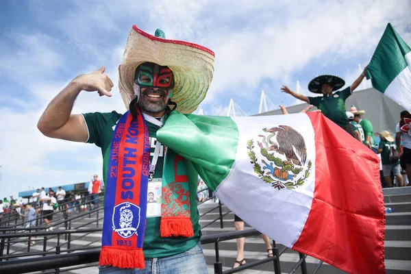 Junho 2018 Rússia Rostov Don Fãs Seleção Mexicana Futebol Copa — Fotografia de Stock