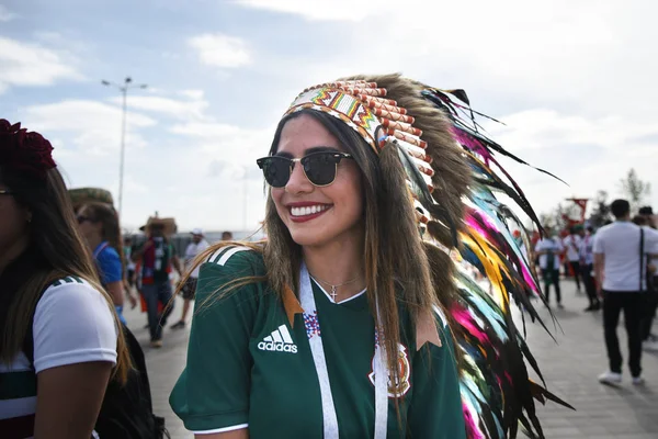 23 Haziran 2018. Rusya. Rostov-on-Don. Meksika Millî Futbol takımının FIFA Dünya Kupası'nda hayranları. Meksika insanlar