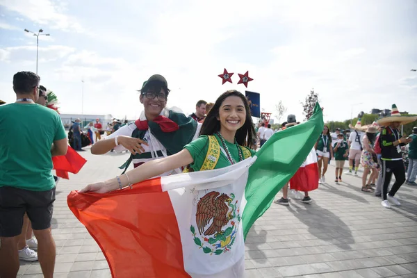 23 Haziran 2018. Rusya. Rostov-on-Don. Meksika Millî Futbol takımının FIFA Dünya Kupası'nda hayranları. Meksika insanlar