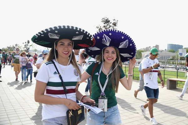 23 Haziran 2018. Rusya. Rostov-on-Don. Meksika Millî Futbol takımının FIFA Dünya Kupası'nda hayranları. Meksika insanlar