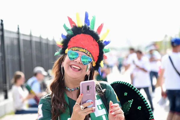 23 Haziran 2018. Rusya. Rostov-on-Don. Meksika Millî Futbol takımının FIFA Dünya Kupası'nda hayranları. Meksika insanlar