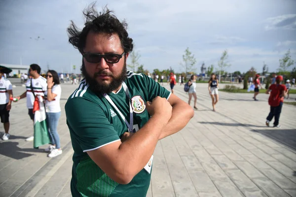 23 Haziran 2018. Rusya. Rostov-on-Don. Meksika Millî Futbol takımının FIFA Dünya Kupası'nda hayranları. Meksika insanlar