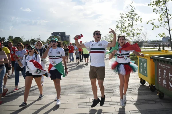 23 Haziran 2018. Rusya. Rostov-on-Don. Meksika Millî Futbol takımının FIFA Dünya Kupası'nda hayranları. Meksika insanlar