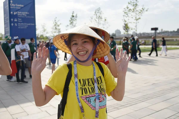 23 Haziran 2018. Rusya. Rostov-on-Don. Hayranları FIFA Dünya Kupası'nda Güney Kore Millî Futbol Takımı. 