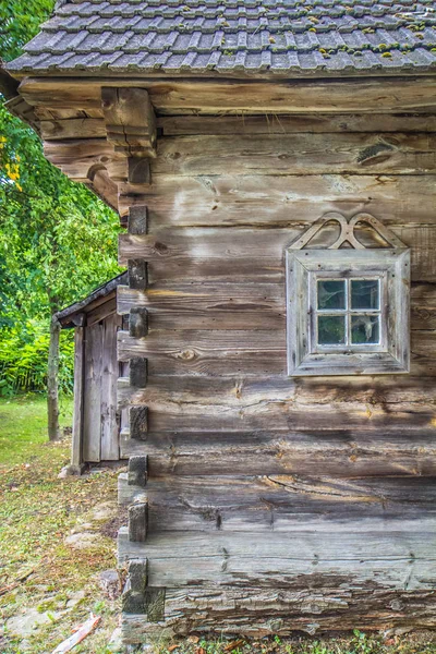 Une Ancienne Maison Bois Dans Est Pologne — Photo