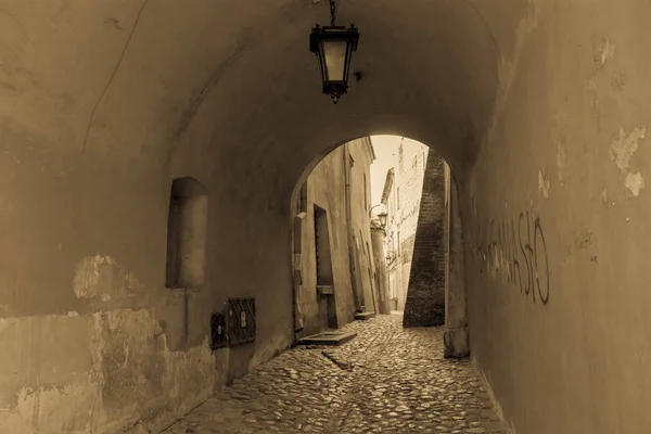 Lublinin Vanhan Kaupungin Historiallinen Arkkitehtuuri Puola — kuvapankkivalokuva