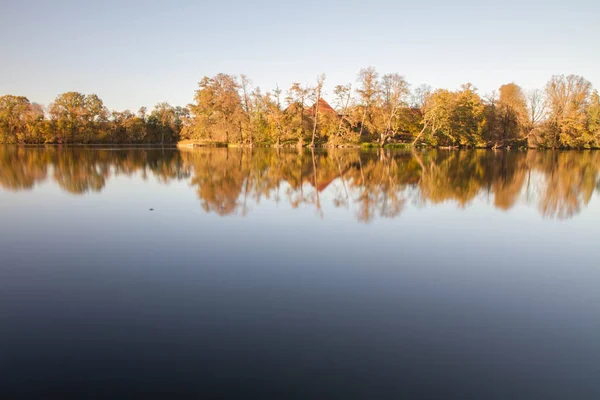 Lago Autunno Lunga Esposizione — Foto Stock