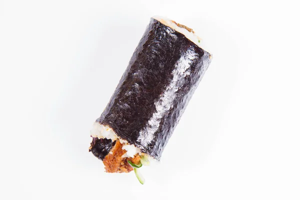 Sushi Roll Makanan Jepang Yang Diisolasi Dengan Latar Belakang Putih — Stok Foto