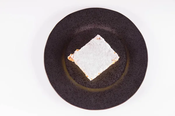 Napoleonka Ciasto Polski Typu Cream Pie Posypane Cukrem Pudrem — Zdjęcie stockowe