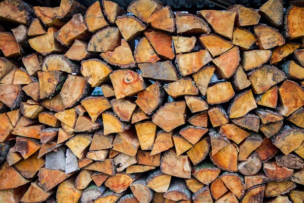 Kış Için Hazırlanmış Odun Yığını — Stok fotoğraf