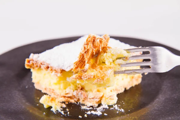 Napoleonka Kuchen Eine Polnische Art Von Sahnetorte Mit Puderzucker Bestreut — Stockfoto