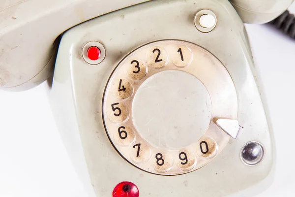 Gamla Vintage Telefon Med Rotary Dial — Stockfoto