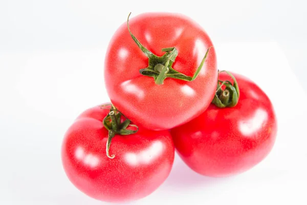 Some Fresh Tomatoes White Background — Stock Photo, Image