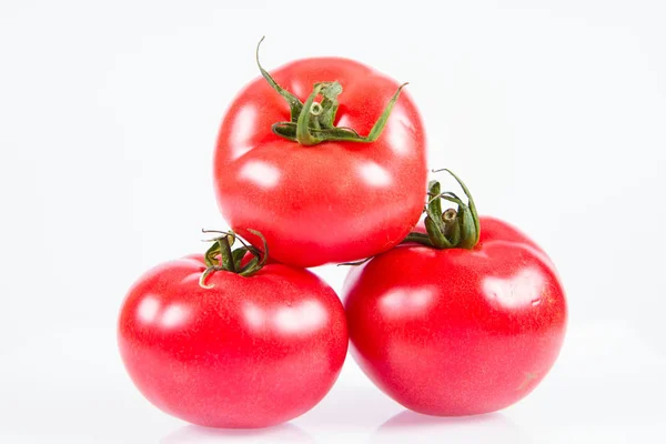 Algunos Tomates Frescos Sobre Fondo Blanco —  Fotos de Stock