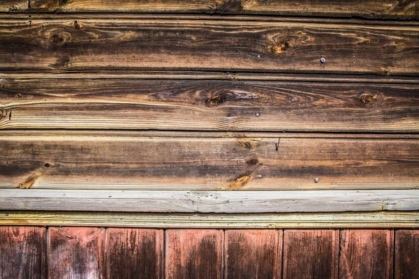 Holzplankenwand Eines Gebäudes Großaufnahme Hintergrund — Stockfoto