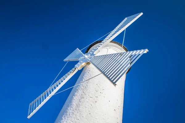 Stawa Mlyny Faro Navegación Construido Forma Molino Viento Rompeolas Del —  Fotos de Stock