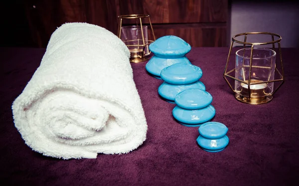 Rubber Cupping Therapie Set Met Een Aantal Spa Accessoires — Stockfoto