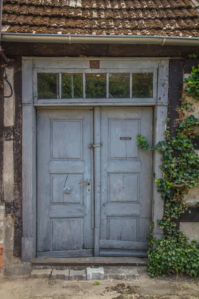 Vecchia Porta Legno Una Casa Residenziale — Foto Stock