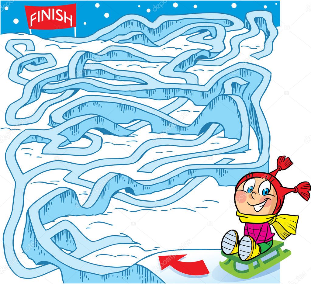  maze, how to help a child to get there finish