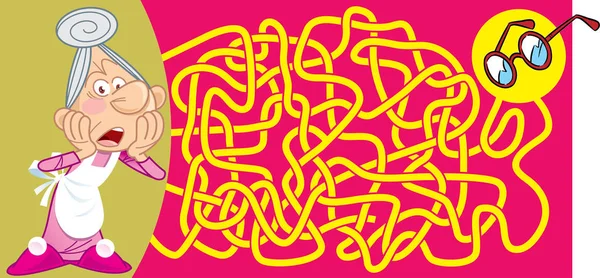 Labyrinth hilft, Punkte zu finden — Stockvektor