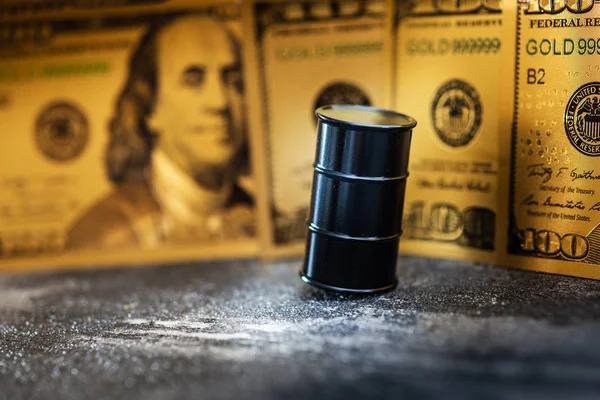 Oil Barrel and US Dollar Oil crisis concept