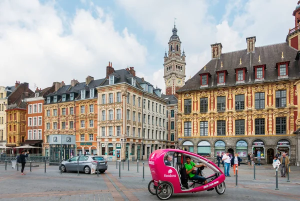 LILLE, FRANCE - April 13, 2018: Sightseeing bicycle in Lille, France