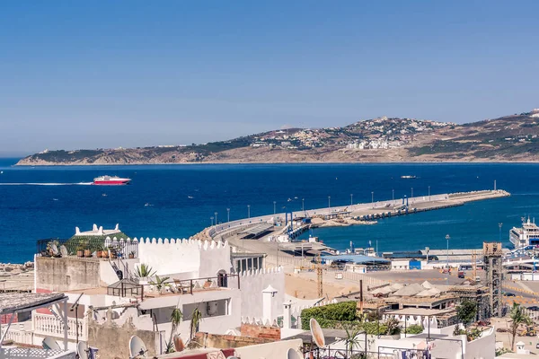 Traghetti Arrivo Porto Tangeri Nel Marocco Settentrionale — Foto Stock