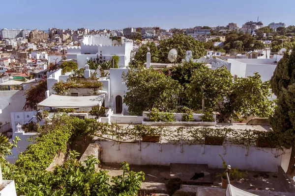 Teraszok Tangiers Medina Észak Marokkó — Stock Fotó