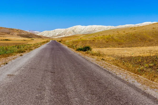 Route Asphaltée Dans Les Montagnes Atlas Dans Nord Maroc — Photo