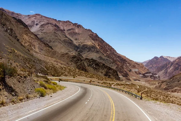 Route Nationale Ruta Nacional Ici Dans Les Andes Traverse Argentine — Photo