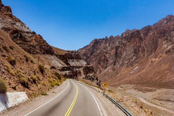 Route Nationale Ruta Nacional Ici Dans Les Andes Traverse Argentine — Photo